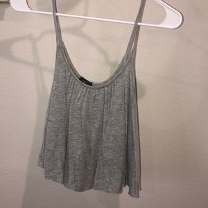 Gray crop top